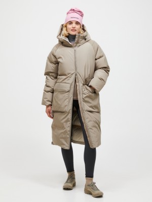 Beige Women Peak Performance Bluebird Down Coat | US-FYLRM2451