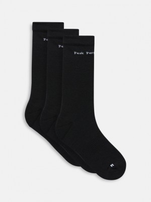 Black Men Peak Performance Everyday 3-pack Socks | US-OYNWA5193