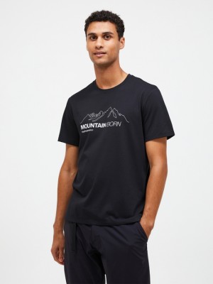 Black Men Peak Performance Explore Graphic T-shirt | US-JSGUQ6208