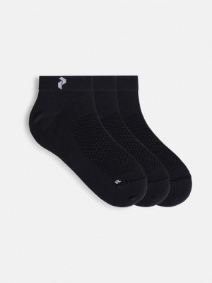 Black Men Peak Performance Low 3-pack Socks | US-CDRAO3510