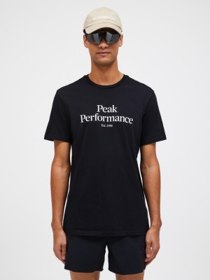 Black Men Peak Performance Original T-shirt | US-YVBNG2703