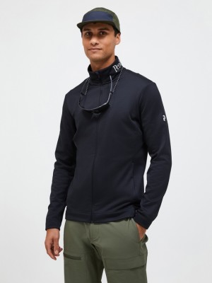 Black Men Peak Performance Rider Tech Zip Midlayers | US-XKRAH8495