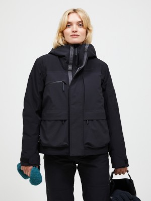 Black Women Peak Performance 2l Insulated Shell Stretch Ski Jacket | US-DKLXW7301