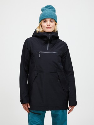 Black Women Peak Performance Vertical Gore-tex 3l Anorak Ski Jacket | US-CZQMK5091