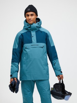 Blue Men Peak Performance 2l Shell Anorak Shell Jacket | US-YJZMQ1549