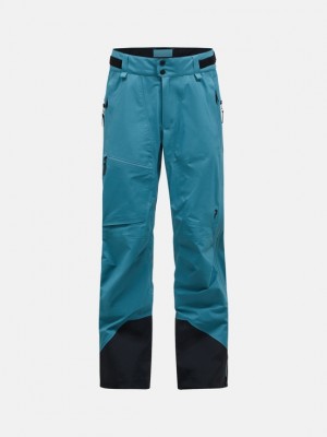 Blue Men Peak Performance Alpine Gore-tex 3l Shell Pants | US-VMEOF7621