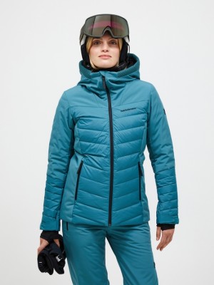 Blue Women Peak Performance Blackfire Down Ski Jacket | US-VSGRX2518