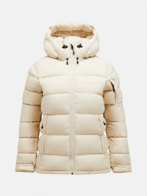 Cream Women Peak Performance Frost Down Jacket | US-GDBCW2510