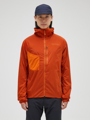 Dark Orange Men Peak Performance Vislight Polartec® Alpha™ Insulated Wind Jacket | US-FGIKE3042