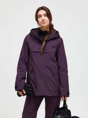 Dark Purple Women Peak Performance 2l Insulated Shell Anorak Windbreaker | US-HFDNJ7462