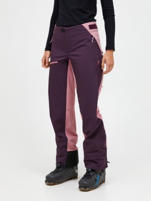 Dark Purple / Pink Women Peak Performance Ascent Softshell Ski Pants | US-CRXID9647