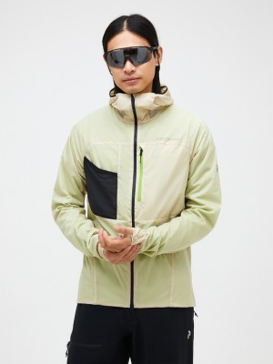 Light Green Men Peak Performance Vislight Polartec® Alpha™ Insulated Wind Jacket | US-XHNJT0594