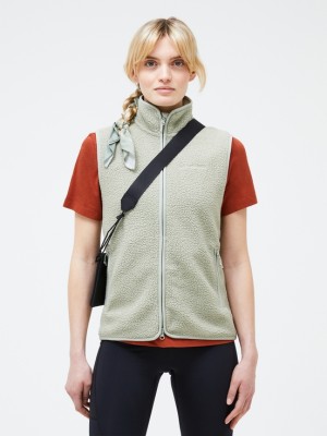 Light Green Women Peak Performance Pile Vest | US-ADREK9147