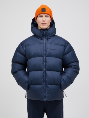 Navy Men Peak Performance Frost Oversized Puffer Down Jacket | US-VMYAN8079