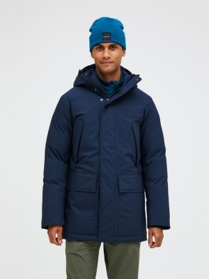 Navy Men Peak Performance Ground 2l Down Shell Parka | US-PBEXQ4968