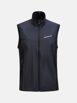 Navy Men Peak Performance Meadow Wind Vest | US-HDEJC3419