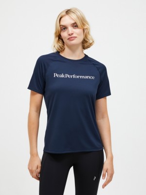 Navy Women Peak Performance Active T-shirt | US-NXGPO2634