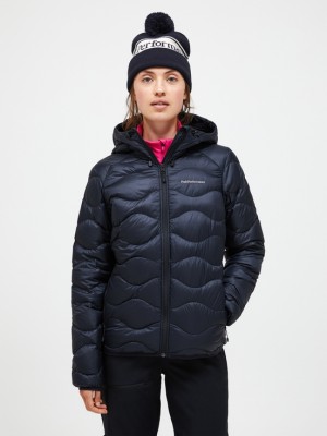 Navy Women Peak Performance Helium Hood Down Jacket | US-XLOHY9103