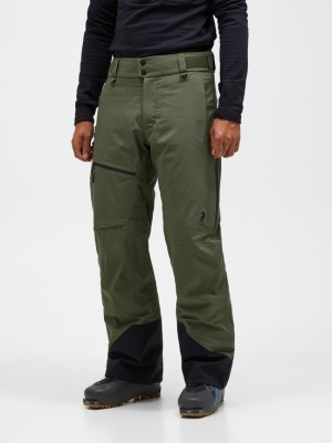 Olive Men Peak Performance Alpine Gore-tex 2l Insulated Shell Ski Pants | US-RIHFE7351