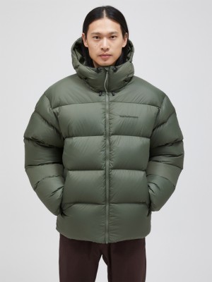 Olive Men Peak Performance Frost Oversized Puffer Down Jacket | US-IBTEO3468