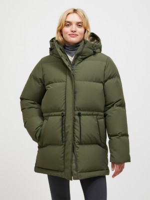 Olive Women Peak Performance Firn Down Parka | US-RNSYW9013