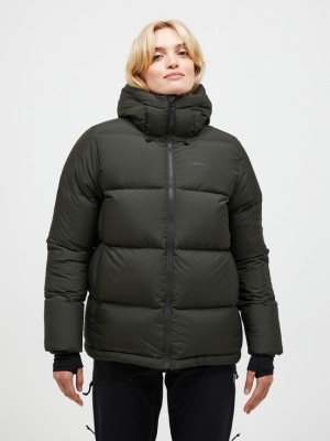 Olive Women Peak Performance Rivel Puffer Down Jacket | US-REITU1368