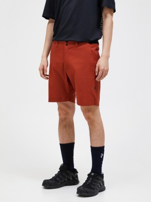 Orange Brown Men Peak Performance Commuter Shorts | US-AFLQU0917