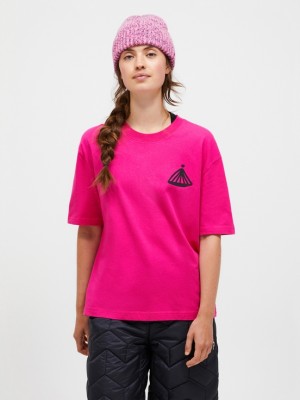 Pink Women Peak Performance Graphic T-shirt | US-FVAYB8165