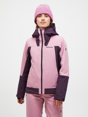 Pink / Purple Women Peak Performance Rider Tech Insulated Ski Jacket | US-WHIVQ9612