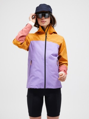 Purple / Orange Women Peak Performance Trail Hipe Shell Jacket | US-FNUIR2504