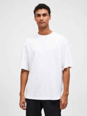 White Men Peak Performance Coolmax Cotton T-shirt | US-JAPIL8341