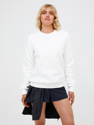 White Women Peak Performance Original Small Logo Crew Sweatshirt | US-PHJVS1240