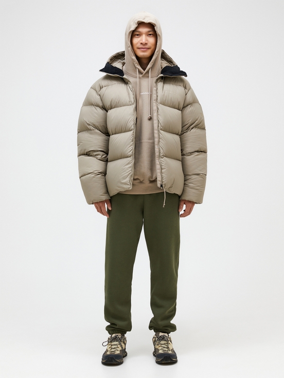 Beige Men Peak Performance Frost Oversized Puffer Down Jacket | US-EKNOY8375