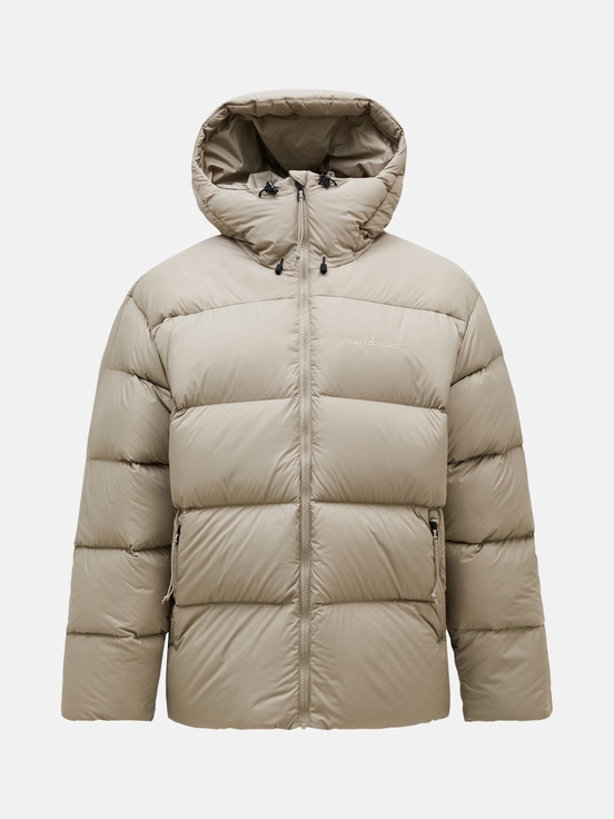 Beige Men Peak Performance Frost Oversized Puffer Down Jacket | US-EKNOY8375