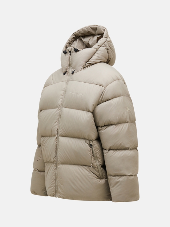 Beige Men Peak Performance Frost Oversized Puffer Down Jacket | US-EKNOY8375