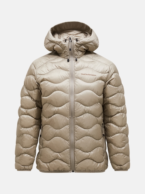 Beige Men Peak Performance Helium Hood Down Jacket | US-FWJBV9147