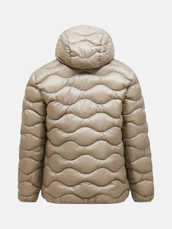 Beige Men Peak Performance Helium Hood Down Jacket | US-FWJBV9147