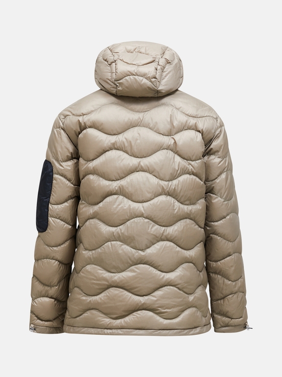 Beige Men Peak Performance Helium Utility Hood Down Jacket | US-XSIWJ7298