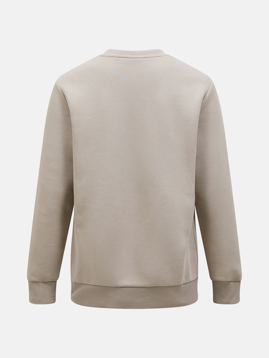 Beige Men Peak Performance Original Small Logo Crew Sweatshirt | US-FIGNH9013