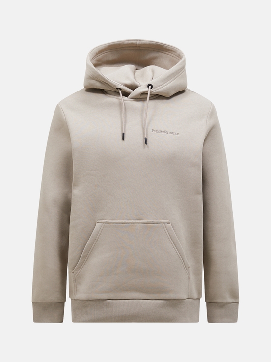 Beige Men Peak Performance Original Small Logo Hood Hoodie | US-VLMFP7062