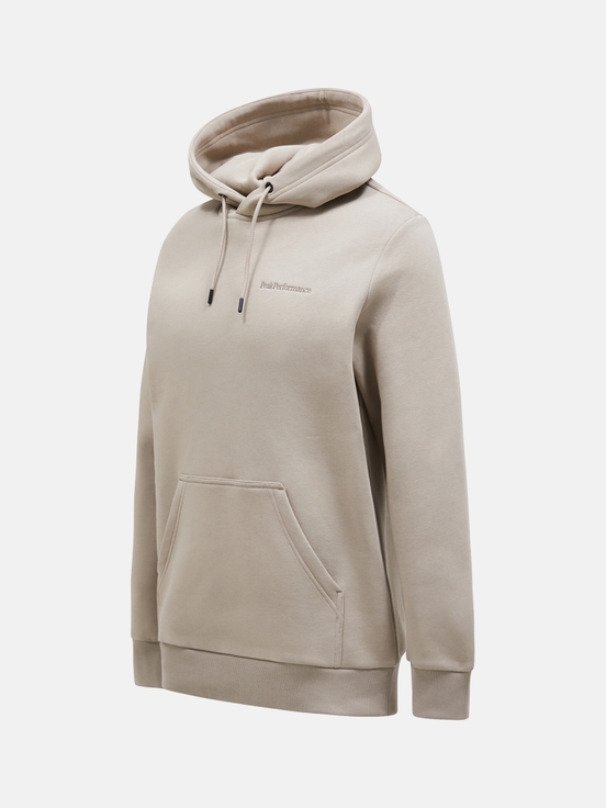 Beige Men Peak Performance Original Small Logo Hood Hoodie | US-VLMFP7062