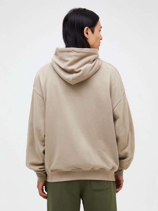 Beige Men Peak Performance Original Terry Hoodie | US-RQGBW4197