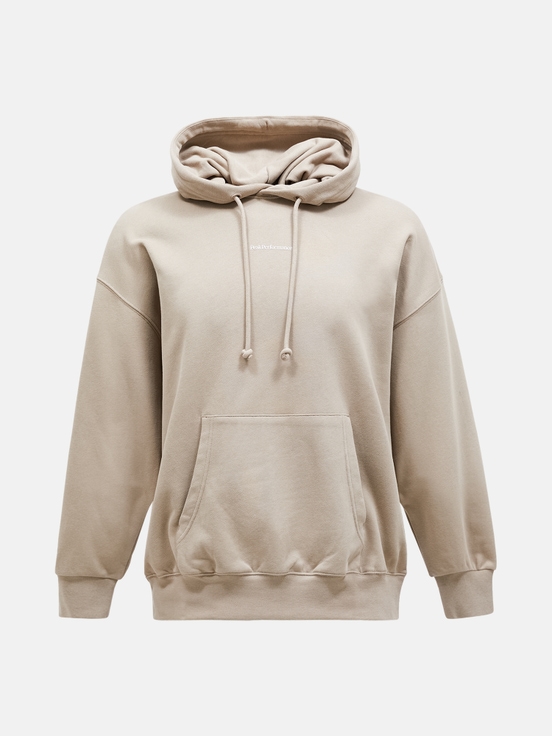 Beige Men Peak Performance Original Terry Hoodie | US-RQGBW4197