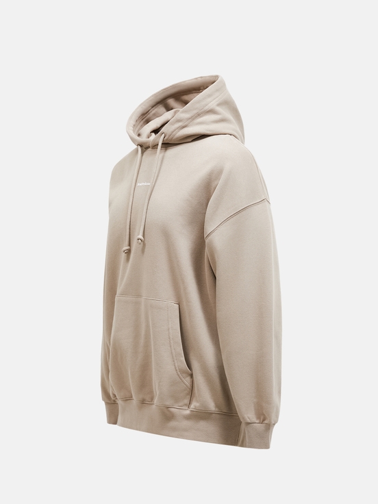 Beige Men Peak Performance Original Terry Hoodie | US-RQGBW4197