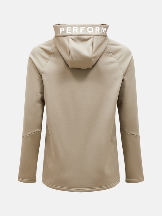 Beige Men Peak Performance Rider Zip Hood Midlayers | US-RTQOY9275