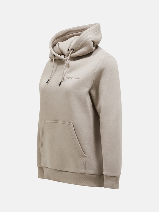 Beige Women Peak Performance Original Small Logo Hoodie | US-HCVQR1647