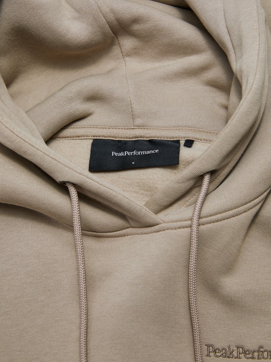 Beige Women Peak Performance Original Small Logo Hoodie | US-HCVQR1647