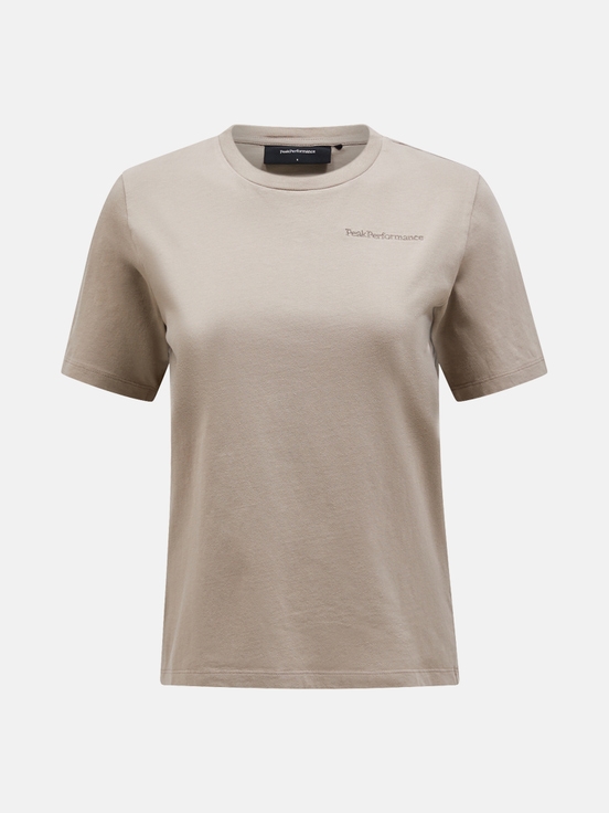 Beige Women Peak Performance Original Small Logo T-shirt | US-RCDZF8547