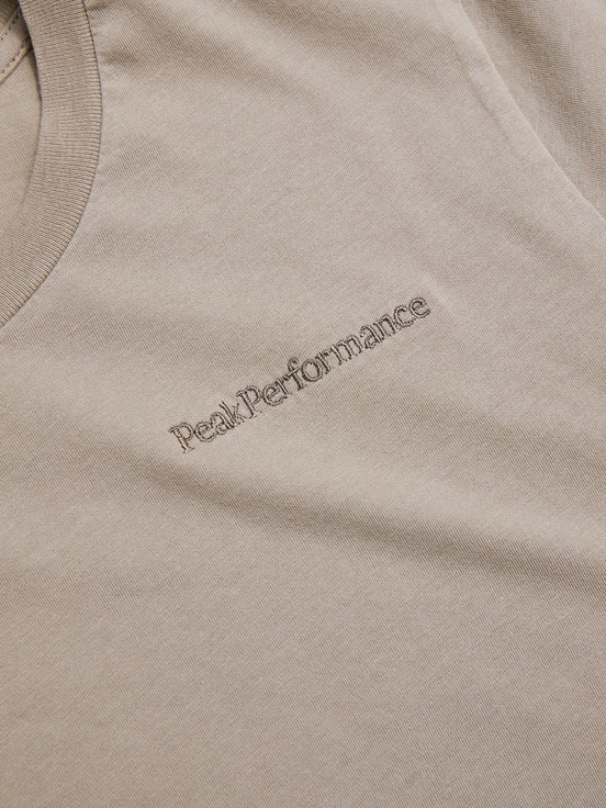 Beige Women Peak Performance Original Small Logo T-shirt | US-RCDZF8547