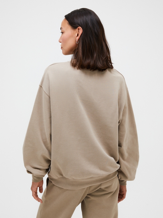 Beige Women Peak Performance Original Terry Crew Sweatshirt | US-CRYZJ2534